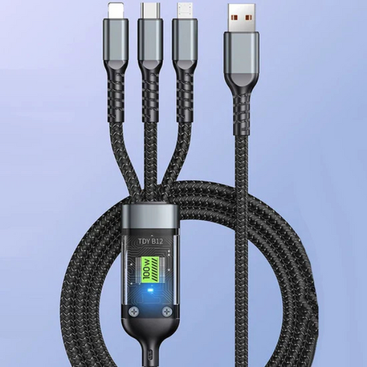 3 en 1 Câble de charge rapide pour tous les Téléphones